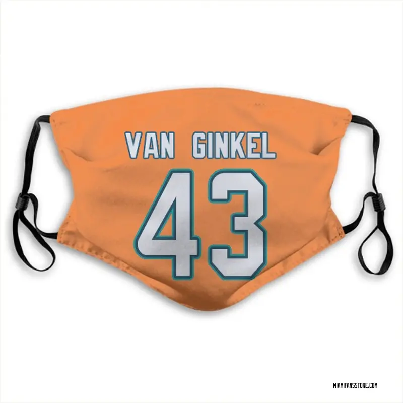 Men's Andrew Van Ginkel Miami Dolphins No.43 Game Team Color